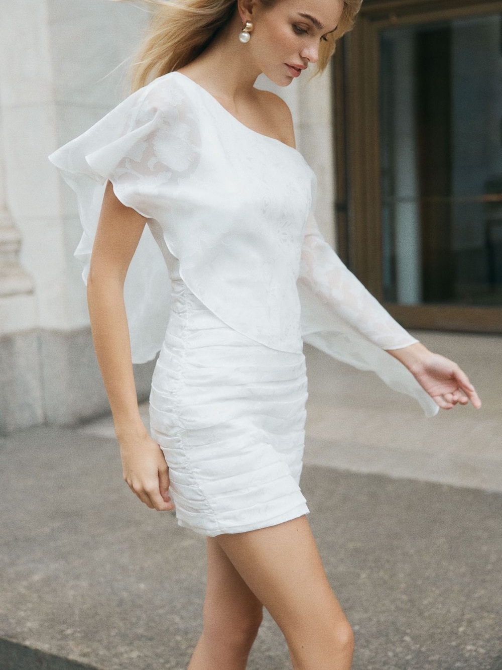Ronny Kobo Stella one-shoulder mini dress